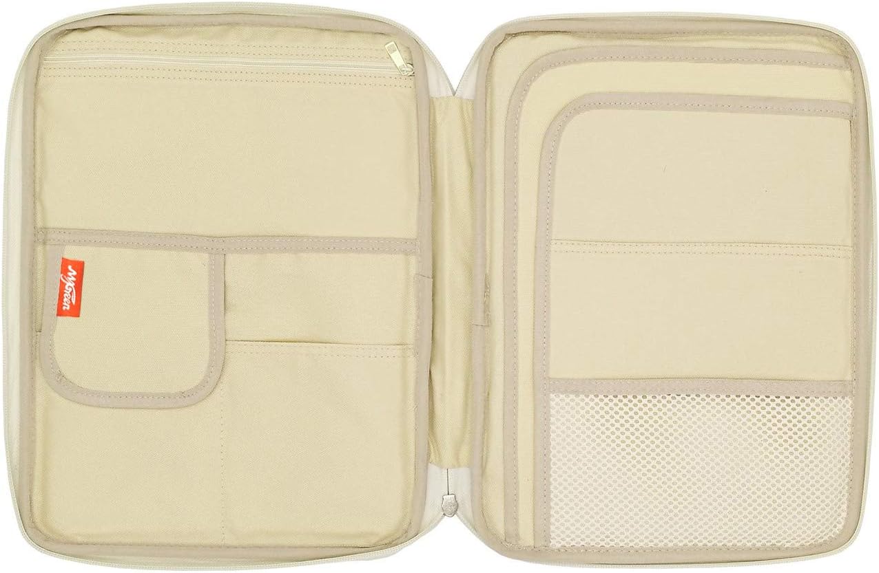 MIRLEWAIY Portafolio impermeable con cremallera organizador A4 bolsa de documentos titular de copia para iPad, tableta y cuaderno