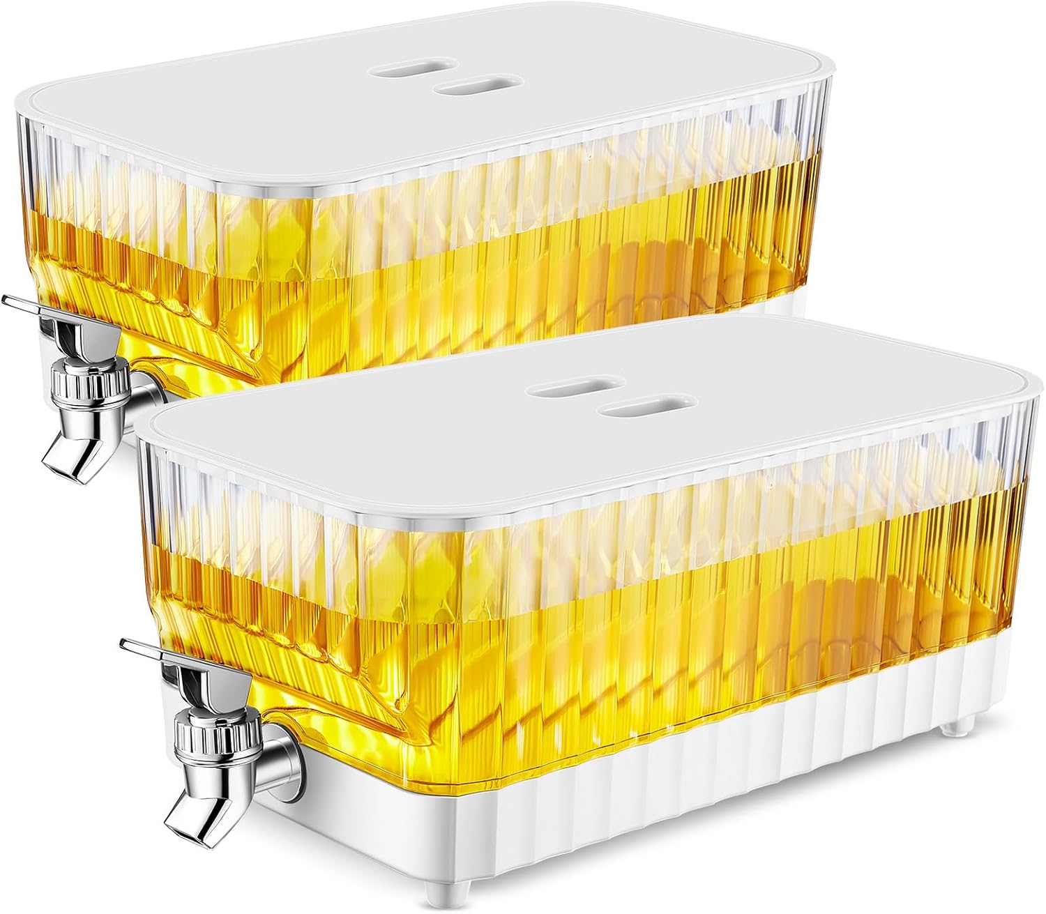 Dispensador de bebidas para refrigerador con espita de 1.4 galones, dispensador de bebidas de plástico transparente de gran capacidad, dispensadores