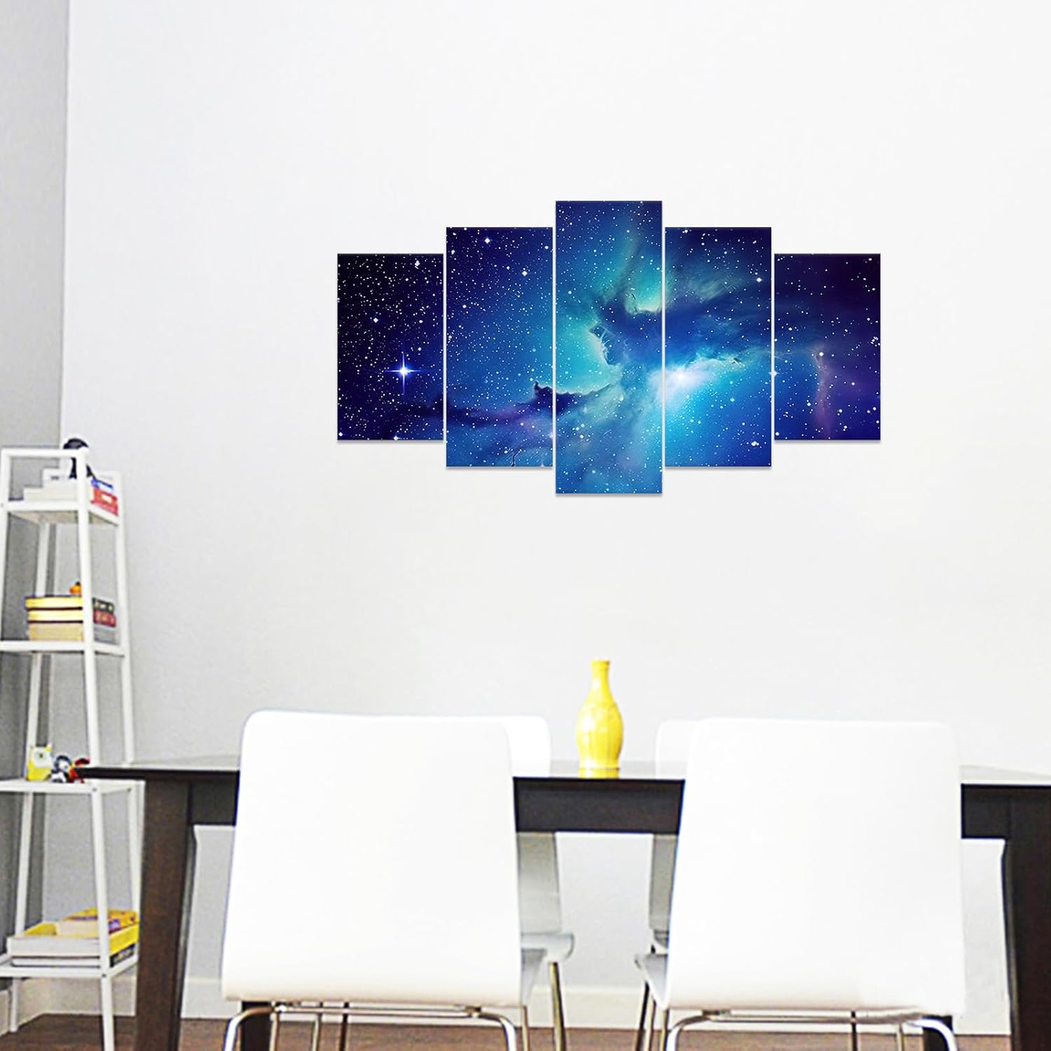 DOARTDO Lienzo decorativo para pared, 5 piezas de nebulosa del espacio exterior, decoración de pared, nebulosa de fantasía, ilustraciones para