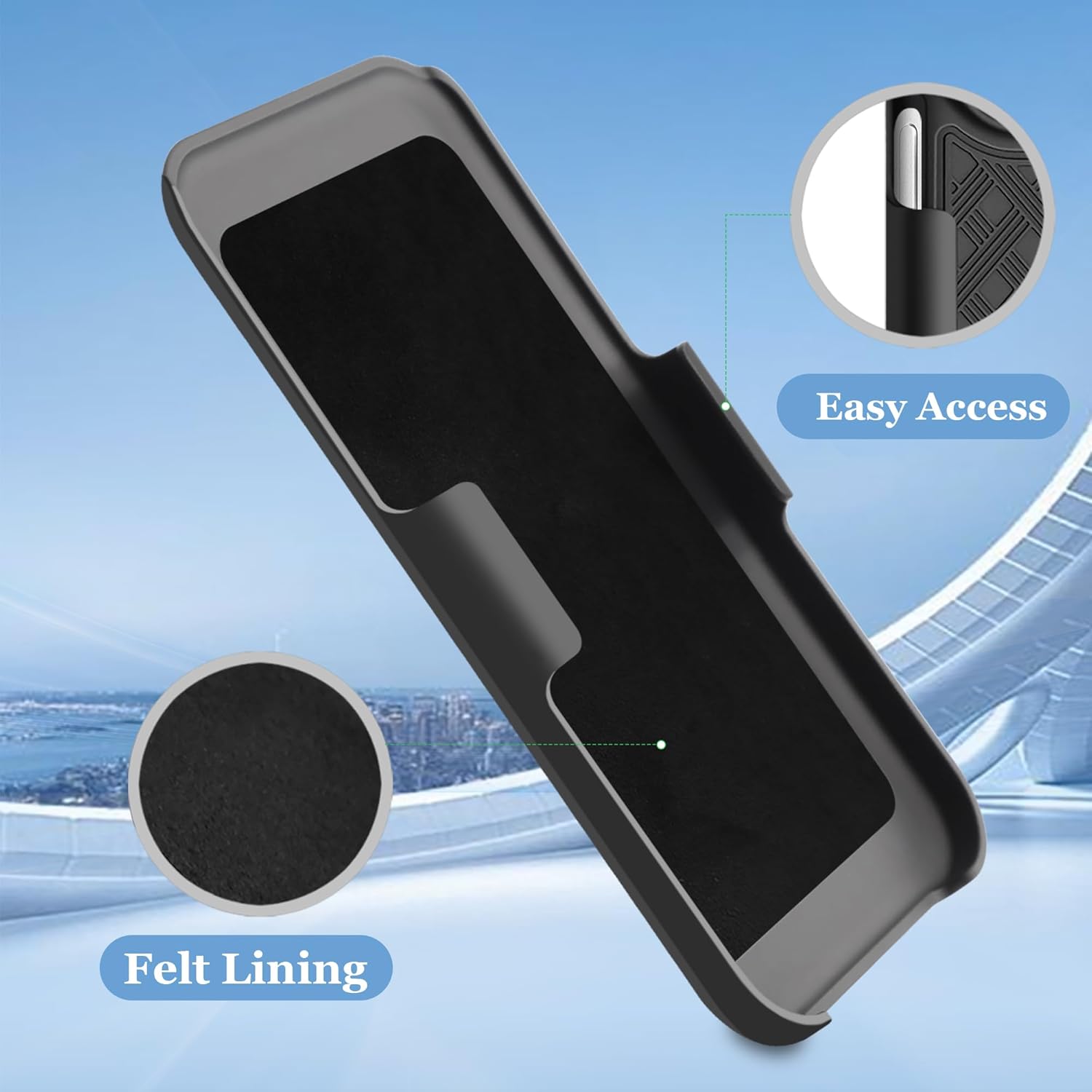 Fingic Funda para iPhone 15 Pro con funda con clip para cinturón Carcasa delgada combinada con soporte giratorio para cinturón con clip para