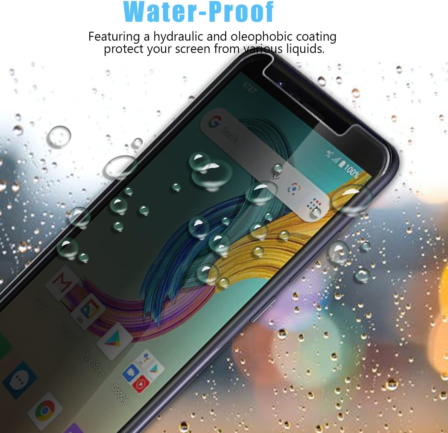 Anbzsign – Protector de pantalla de privacidad para AT&T Fusion Z (V340U)  AT&T Motivate (V341U), vidrio templado de dureza 9H antiespía