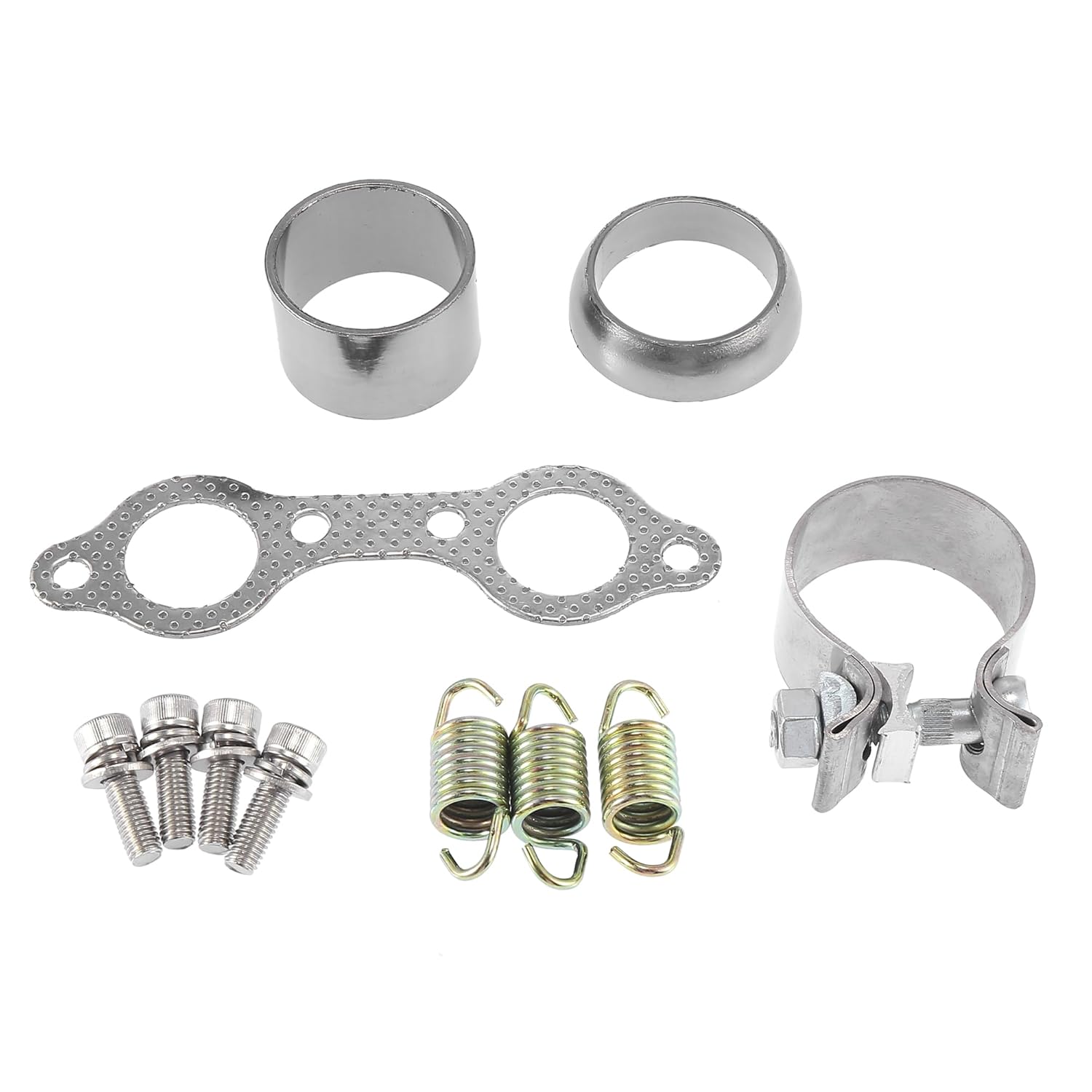 Motoforti Kit de reconstrucción de juntas de colector de escape ATV y pernos de resorte para Polaris RZR S 800 2012-2014