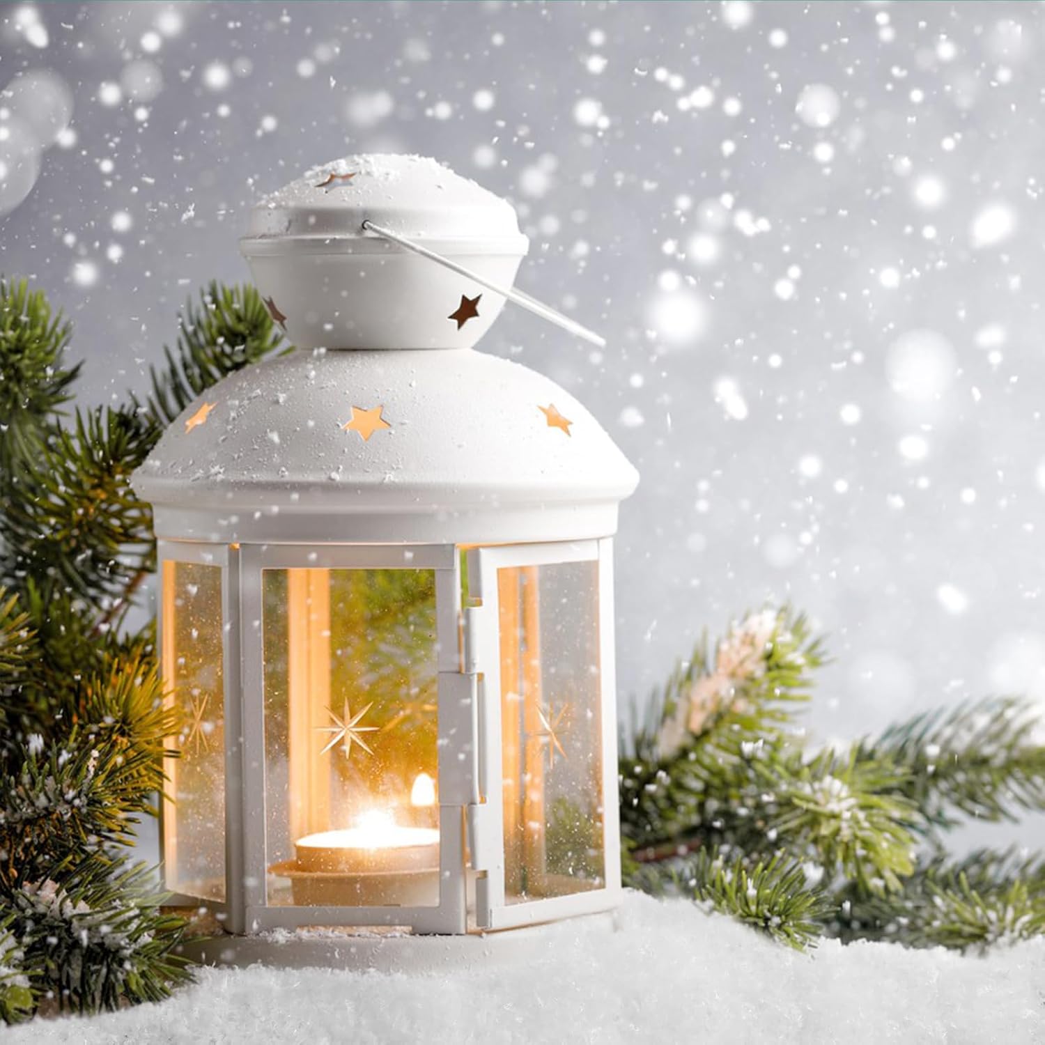 FOIMAS Nieve artificial, polvo de nieve falsa de Navidad, copo de nieve seco con purpurina para Navidad, decoración de invierno, suministro de