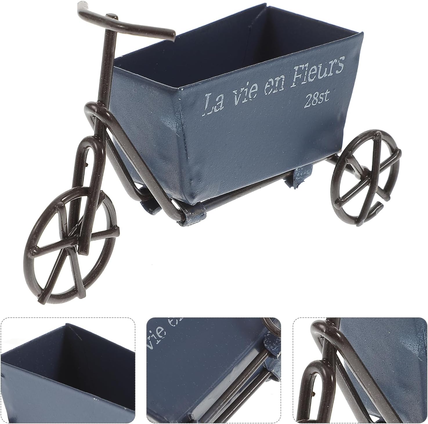 Yardenfun Caja Carretilla Maceta Maceta Carro Jardinera Carro Jardinera Carro Suculenta Maceta Micro Paisaje Macetero Maceta Soporte Metal Flower
