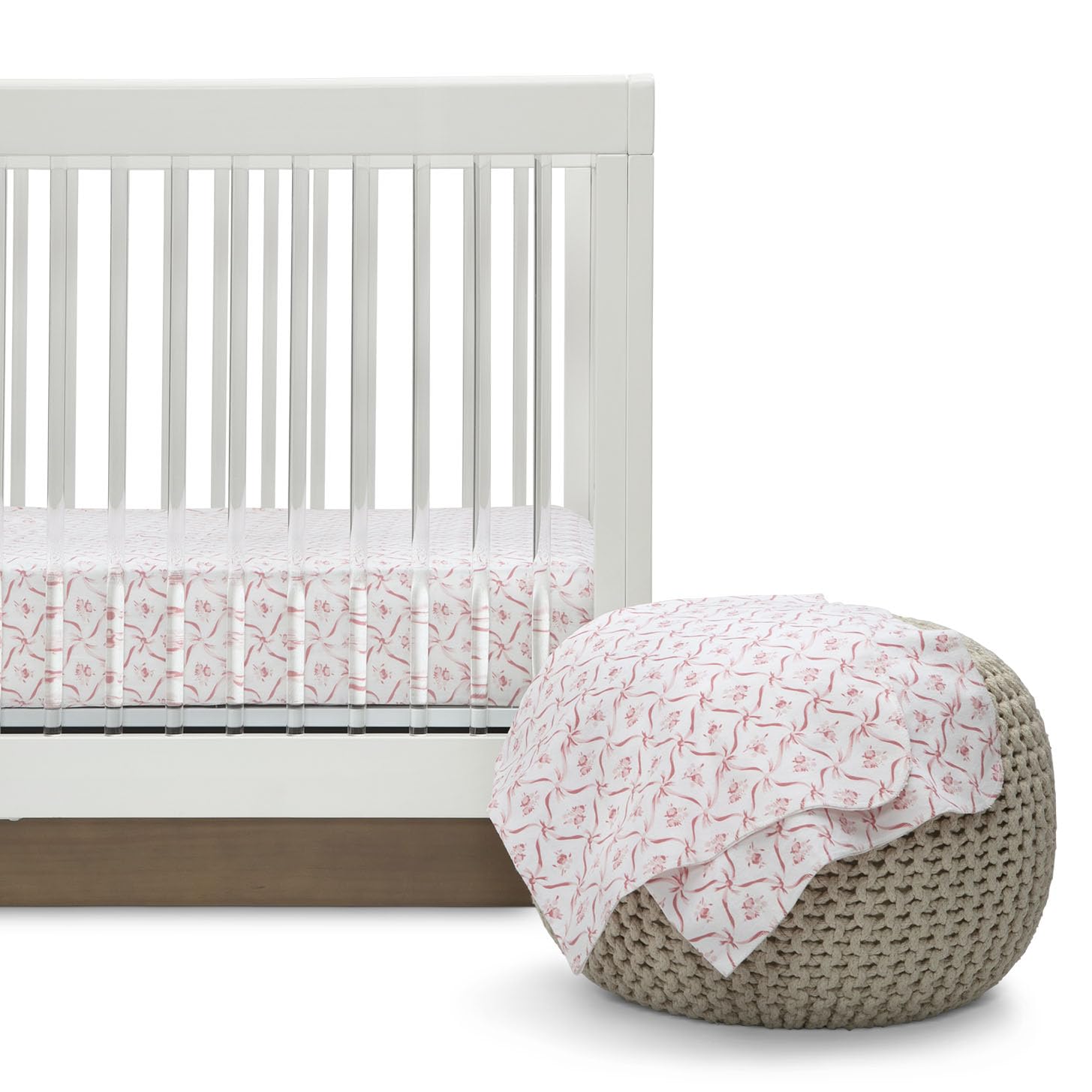 Delta Children Mantas de franela 100% algodón para niñas y niños, 30 x 30 pulgadas (paquete de 4), rosa floral