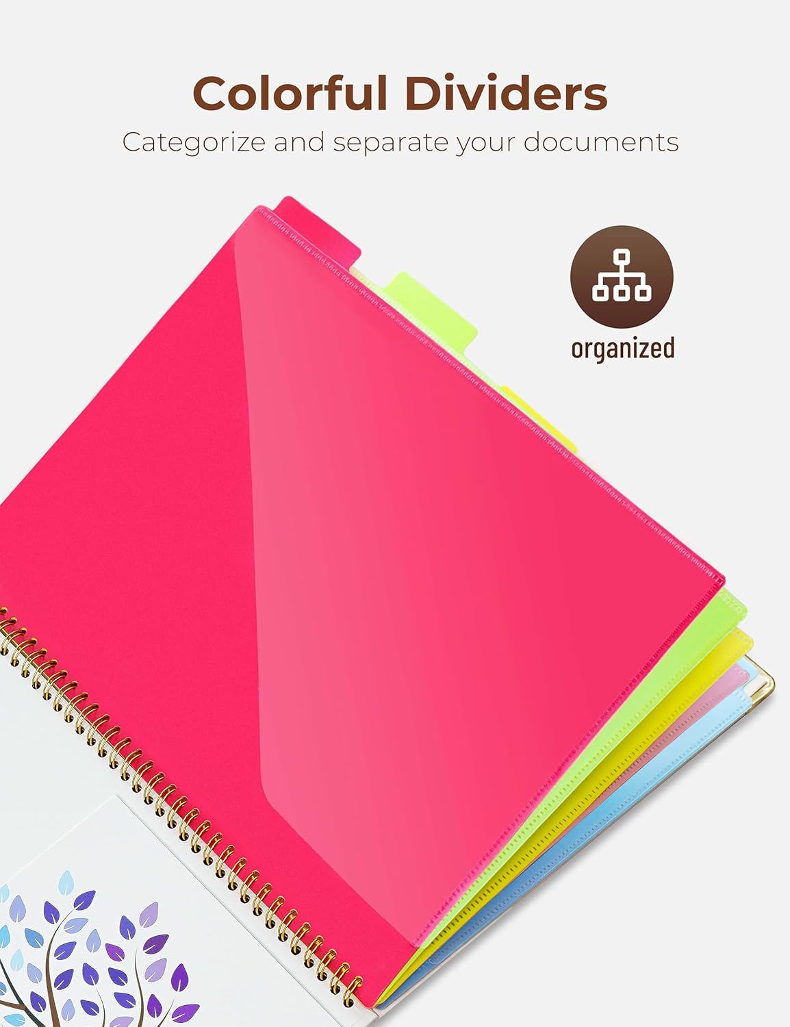 Mymazn Portapapeles con almacenamiento, portapapeles con bloc de notas recargable de 11 x 8.5 pulgadas, 5 carpetas adicionales con 10 bolsillos para