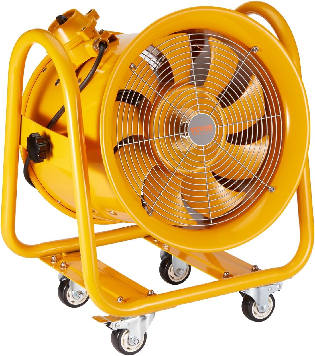VEVOR Ventilador portátil a prueba de explosiones de 16 pulgadas, ventilador de escape de cilindro resistente de 4240 CFM con cable de alimentación