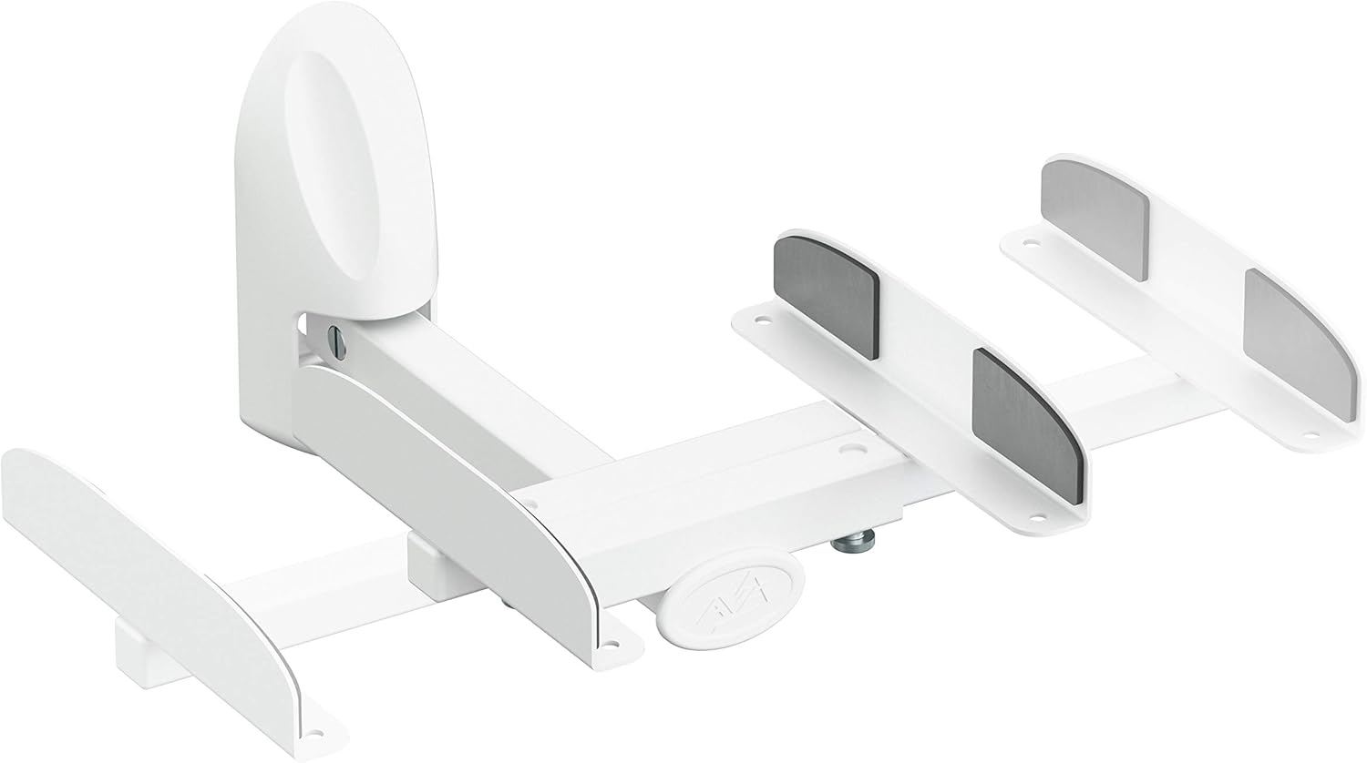 AVF Soportes de altavoz de sujeción lateral de acero tradicional en blanco (juego de 2)