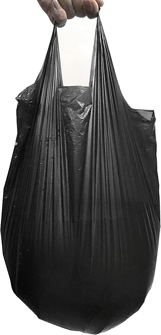 Bolsas de basura pequeñas de 5 galones, bolsas de basura negras de 75 unidades, para oficina, cocina, baño, dormitorio, papelera