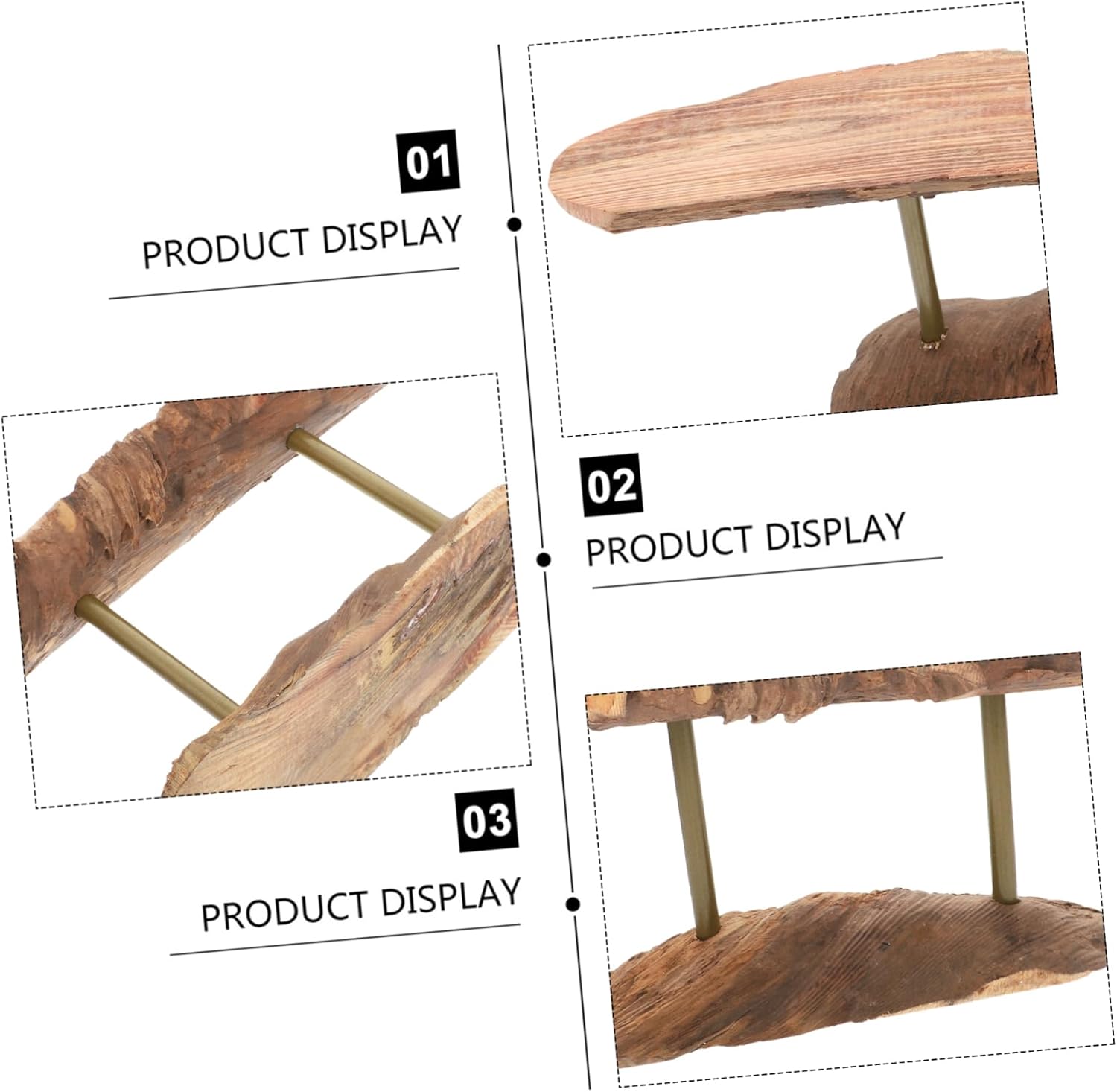 VOSAREA Woodsy Decor base de madera pie figura soporte de exhibición comedor mesa decoración adornos decorativo jarrón base china pastel rústico