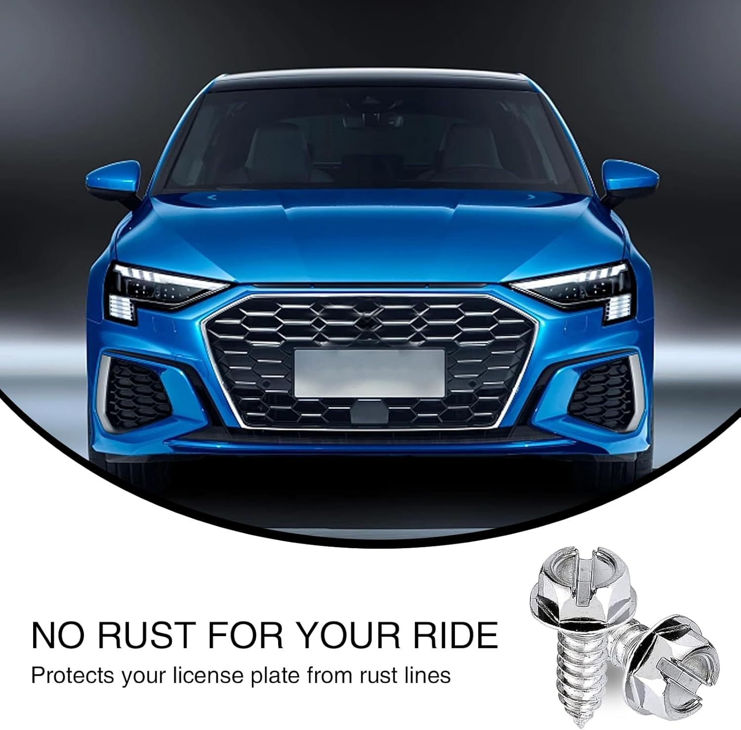 8 tornillos para placa de automóvil, tornillos de acero inoxidable, pernos de matrícula de vehículos, kit de cierre de tornillo automotriz,