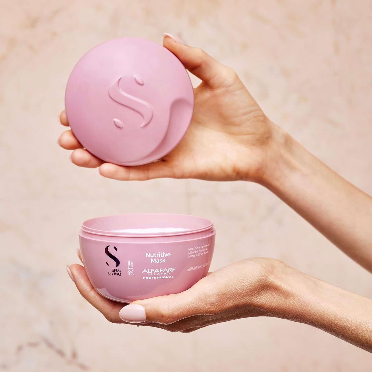 ALFAPARF MILANO Semi Di Lino Moisture Nutritive Deep Conditioning Hair Mask (6.76 oz) + Champú Hidratante (8.45 oz) + Acondicionador sin enjuague