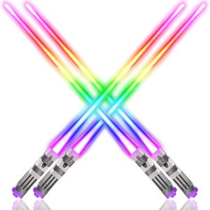 Lightsable palillos iluminados con luz LED de Star Wars, palillos de sable de luz brillante, reutilizables, sables de luz LED brillantes, 8 modos de Lightsable palillos iluminados con luz LED de Star Wars, palillos de sable de luz brillante, reutilizables, sables de luz LED brillantes, 8 modos de