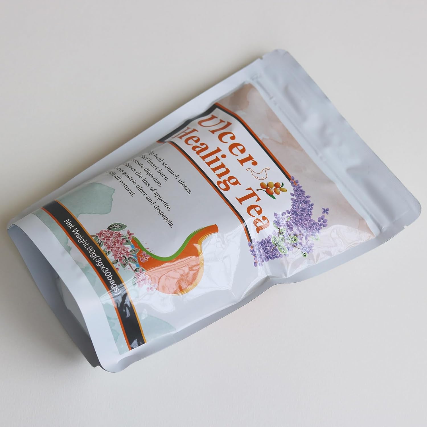 Wins Town Té curativo de úlceras, alivio de gastritis y acidez estomacal, té nutritivo diario para el estómago, 30 bolsas de té