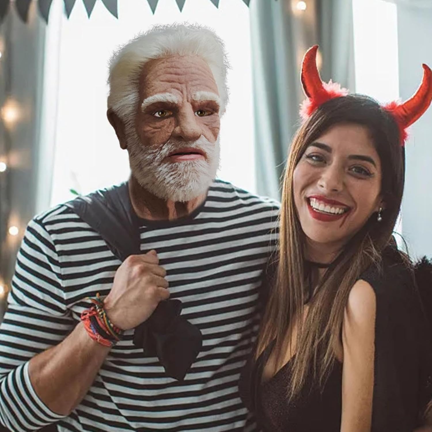 Bagmrteho Máscaras realistas de látex para Halloween, nariz grande, súper suave, antiarrugas, máscara de Halloween para cosplay