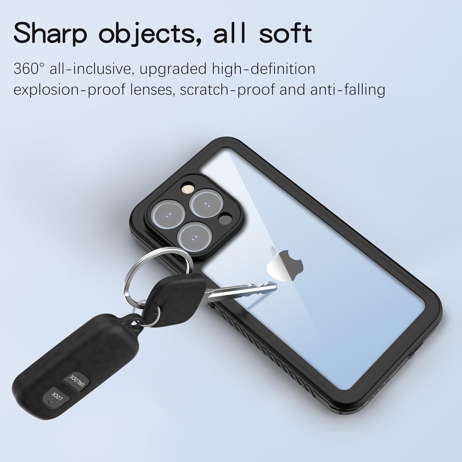 Funda impermeable para iPhone 15 con certificación IP68, a prueba de golpes, a prueba de suciedad, a prueba de nieve, carcasa protectora de cuerpo