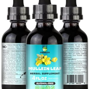 ‘s Extracto de hoja de gordolobo a base de hierbas, tintura orgánica y sin alcohol para apoyo respiratorio, pulmón, sueño y digestivo, sin OMG, ‘s Extracto de hoja de gordolobo a base de hierbas, tintura orgánica y sin alcohol para apoyo respiratorio, pulmón, sueño y digestivo, sin OMG,