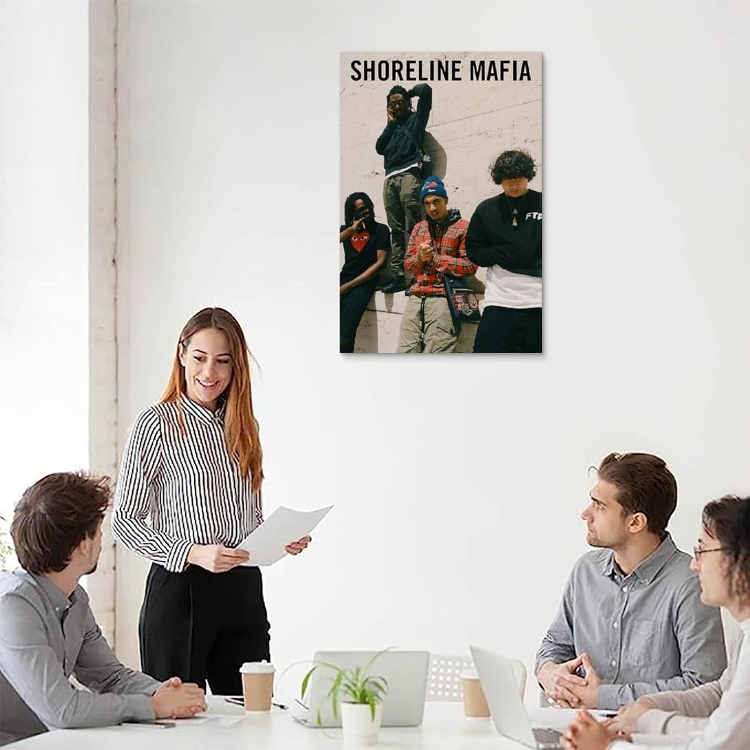 RJETZMU Shoreline – Póster de mafia en lienzo para pared de dormitorio, estética, sala de estar, decoración del hogar, 16 x 24 pulgadas (15.7 x 23.6