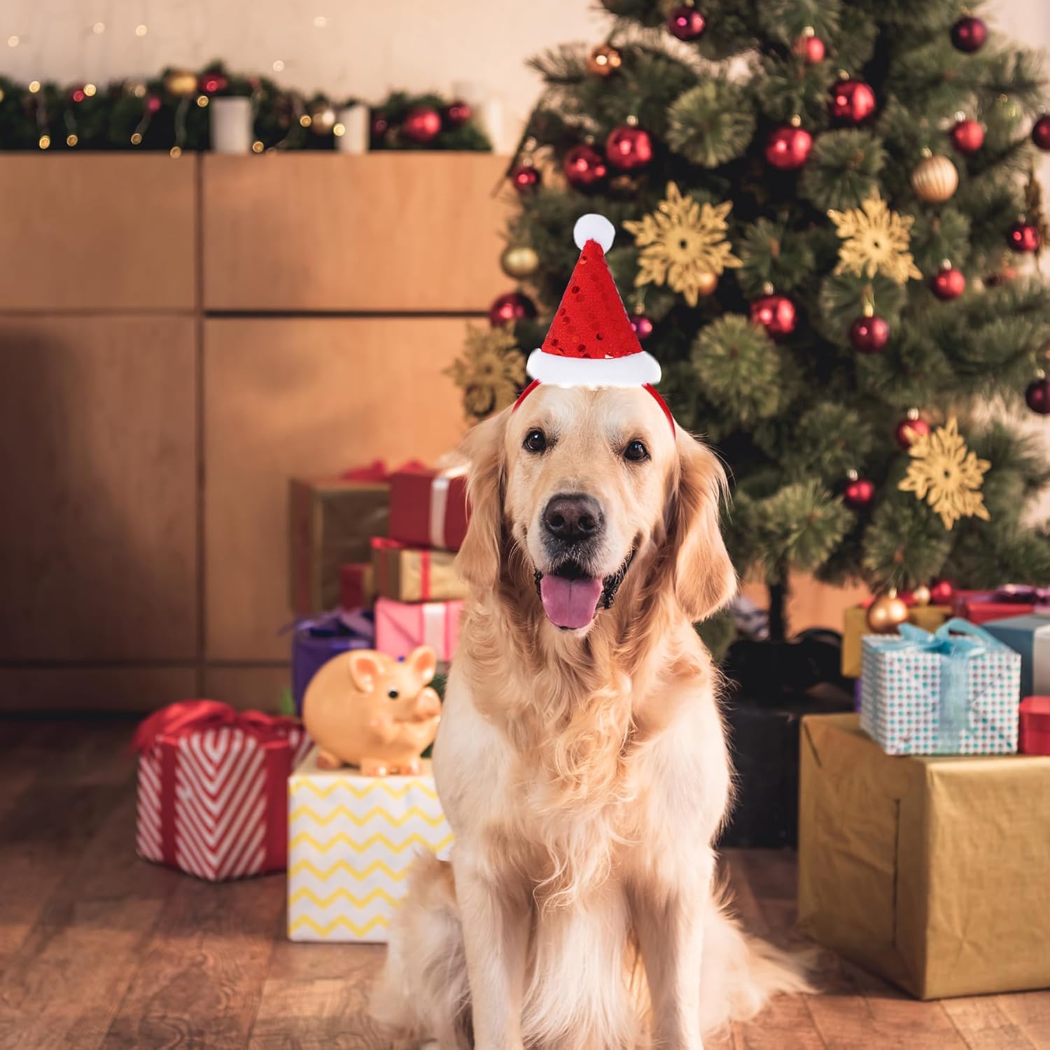 3 diademas de Navidad para mascotas, diademas de Navidad para perros, disfraz de Navidad para mascotas, sombrero de Papá Noel, muñeco de nieve,