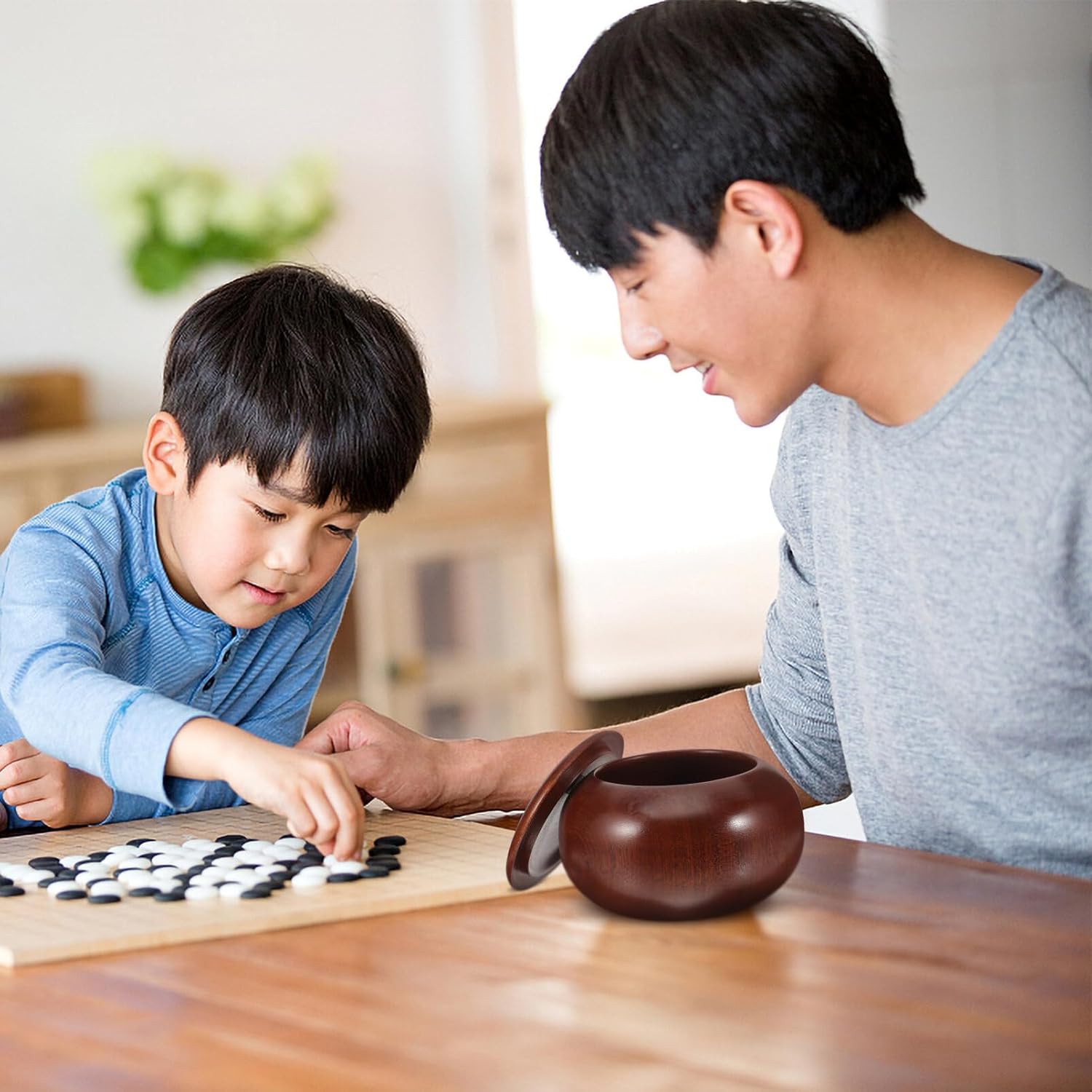 Yardwe Go Chess – Cajas de almacenamiento de ajedrez, cajas de piezas de ajedrez, piezas Weiqi, caja de almacenamiento de juegos de ajedrez chino,