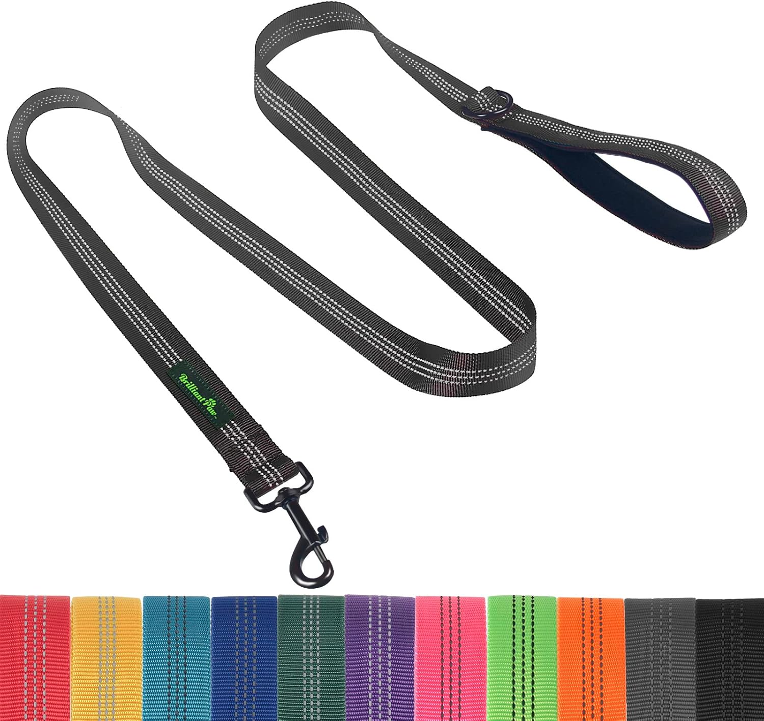 Divisor de dos correas para perros con correa de nailon de 5 pies