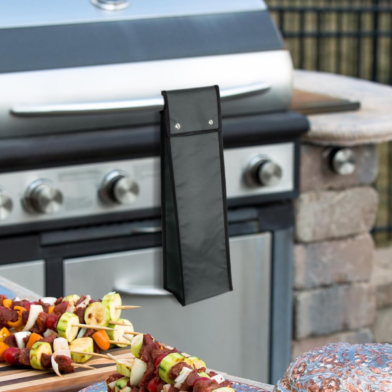 Bolsa de almacenamiento de utensilios de parrilla, bolsas de almacenamiento de herramientas para barbacoa, herramientas de barbacoa, bolsa de