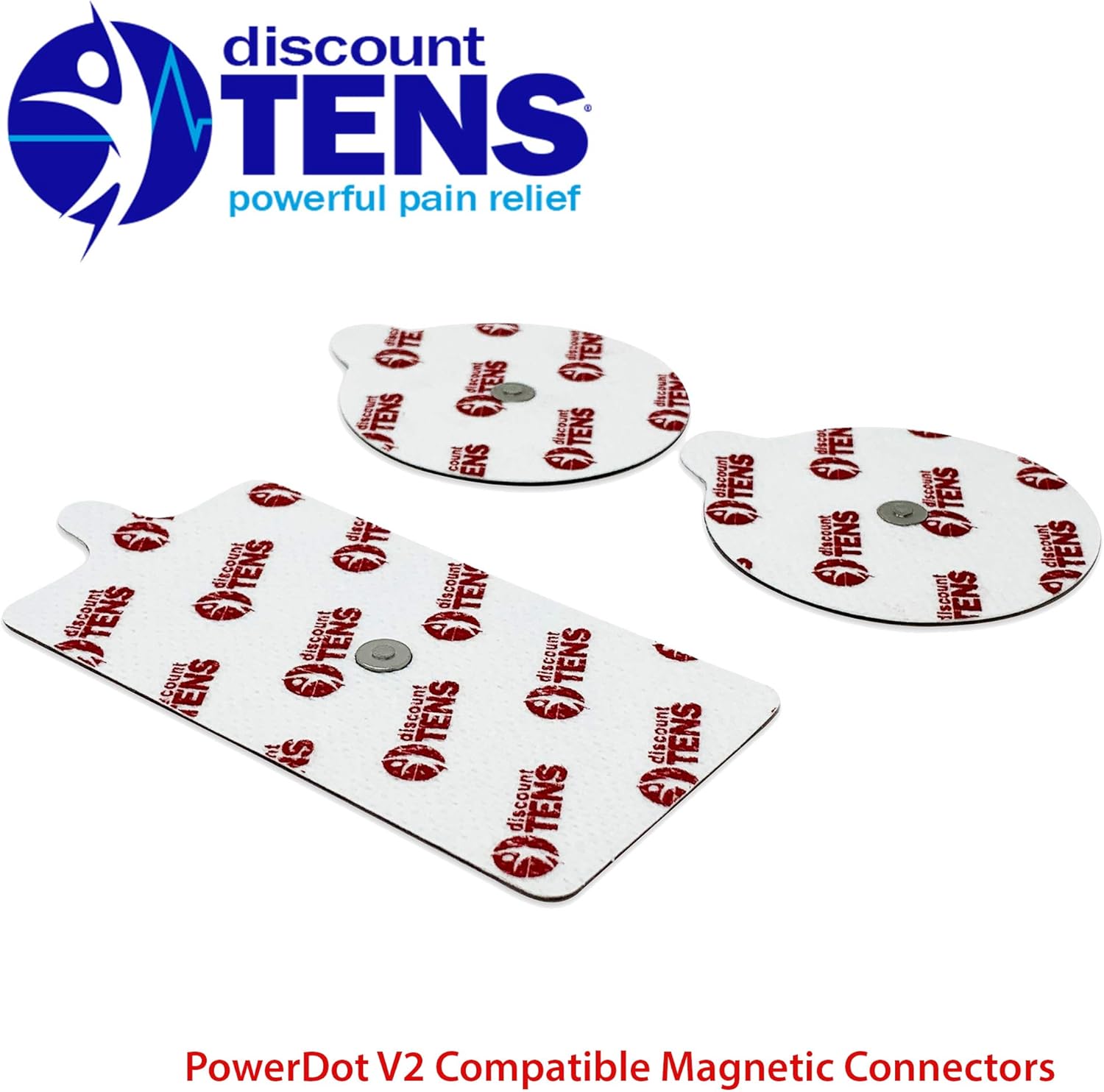 Electrodos compatibles con PowerDot 2.0 con conector magnético. 12 almohadillas de repuesto compatibles con PowerDot 2.0 de primera calidad (versión