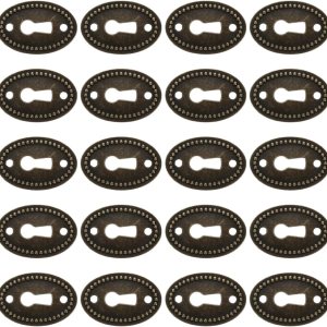Baluue 20 fundas de latón ovaladas de metal para ojo de cerradura, 1.4 pulgadas de largo x 1 pulgada de ancho, protector de ojo de cerradura retro Baluue 20 fundas de latón ovaladas de metal para ojo de cerradura, 1.4 pulgadas de largo x 1 pulgada de ancho, protector de ojo de cerradura retro