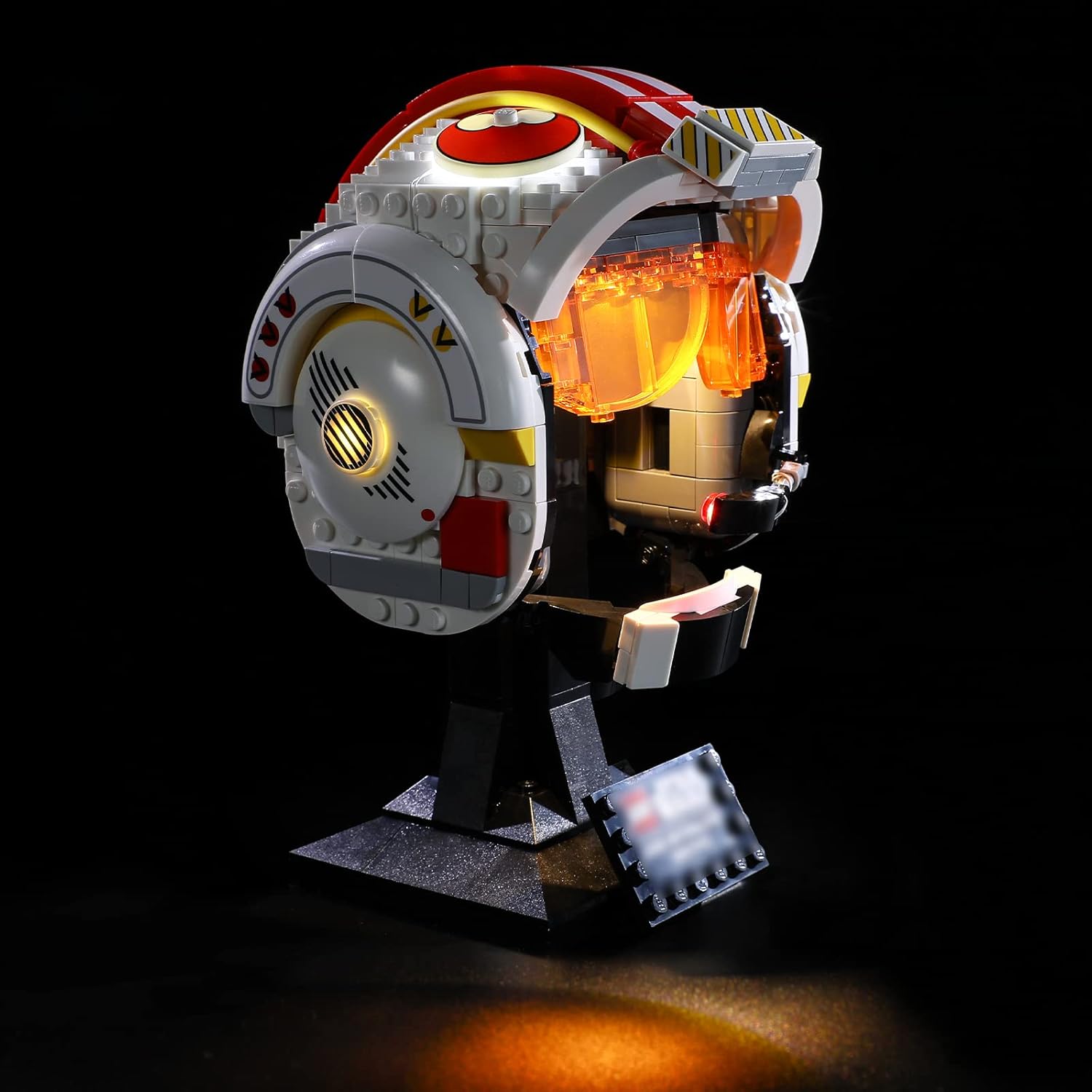 Kit de iluminación de luz LED para Lego 75327 Star Wars Luke Skywalker modelo de bloques de construcción de casco rojo (solo luces, sin juego de