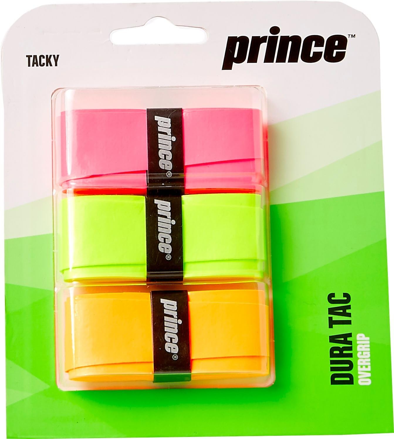 Prince Paquete de 3 Dura Tac Over Grip (Neón)