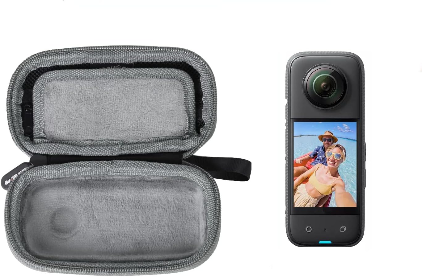 Estuche de transporte portátil Mini bolsa de almacenamiento EVA a prueba de golpes bolsa de protección de cámara dura para cámara Insta360 ONE X3