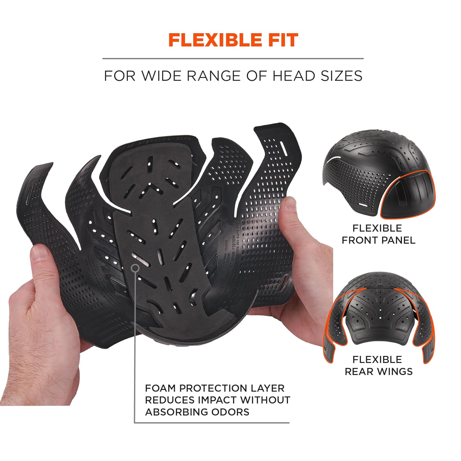 Ergodyne Skullerz 8941 – Tubo de malla para rastas y tapa de tope, color negro, L-XL
