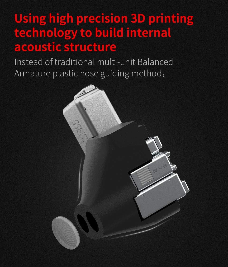keephifi KZ AS10 – Auriculares intraurales, auriculares con cable Balance Amature 5BA, estéreo de alta fidelidad, auriculares con cancelación de