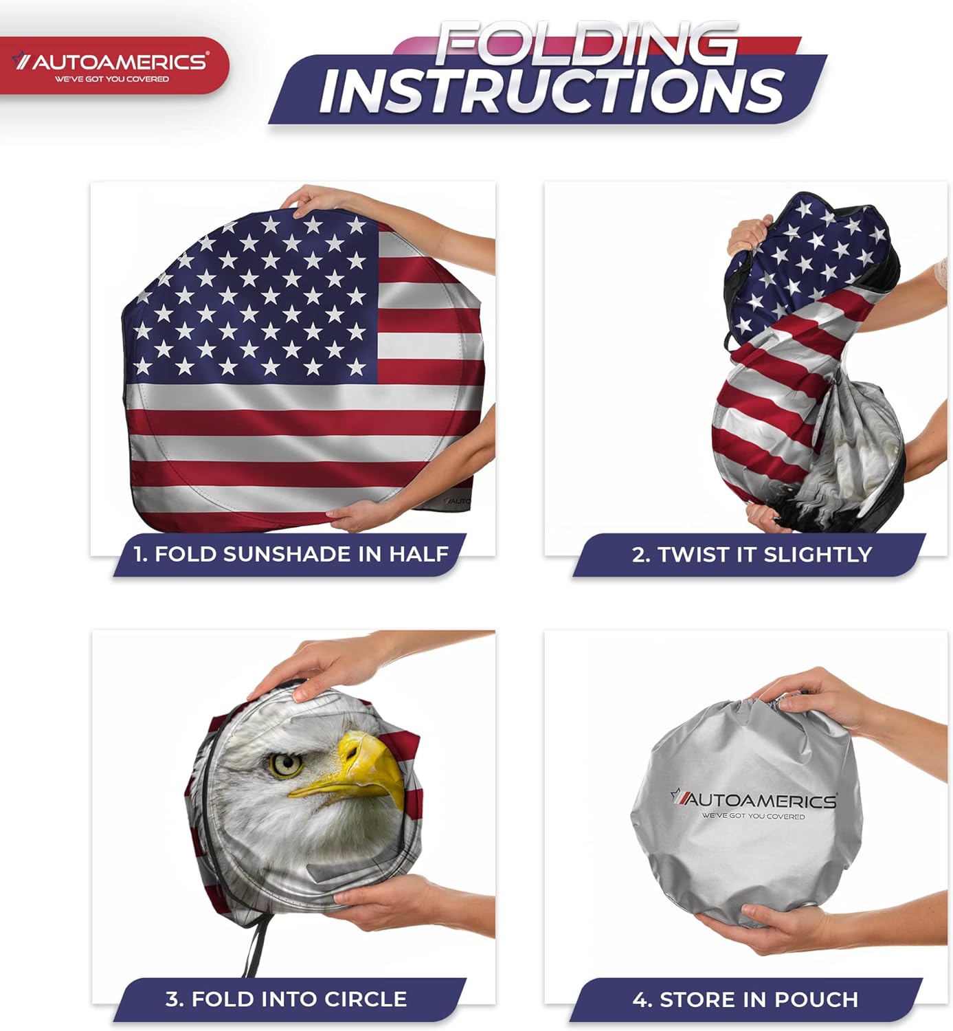 Autoamerics – Parasol para parabrisas (1 unidad)