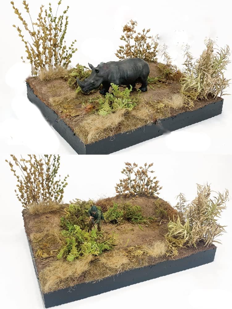 Warmtree Simulación de hierba verde musgo artificial miniatura estático hierba modelo de hierba Tufts ferrocarril césped artificial para tren