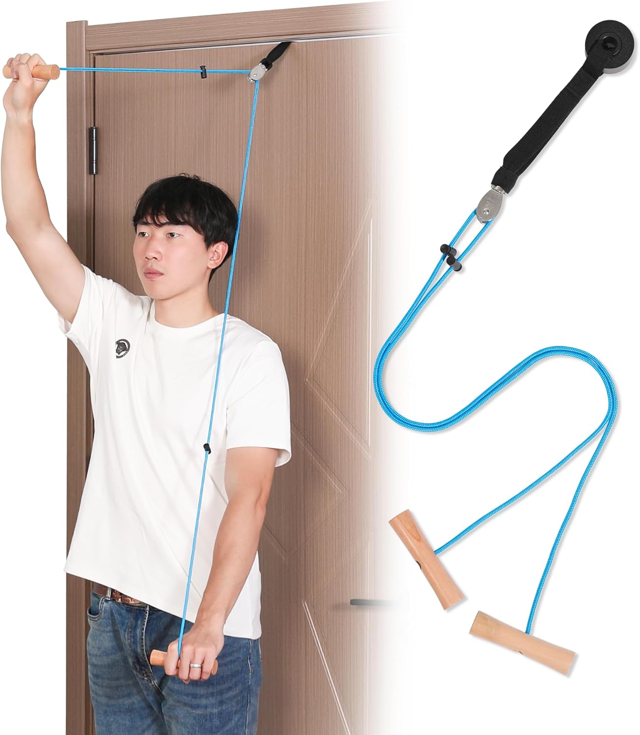 Shoulder Pulley Over Door Rehab Exerciser, for Physical Therapy, Exercise Equipment, Aids in Recovery, Improve and Strengthen Mobility