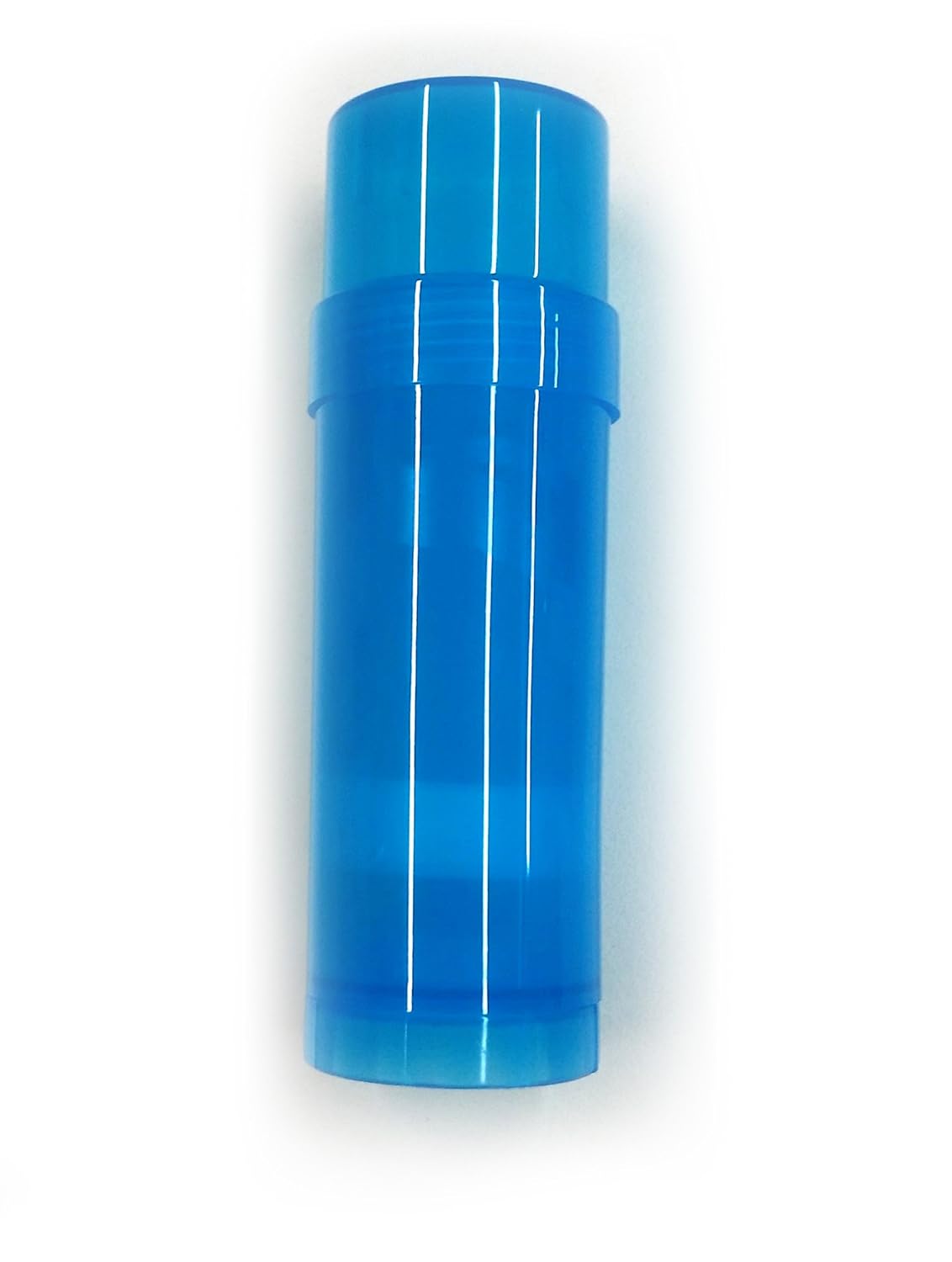 (24) recipientes vacíos de plástico transparente desodorante  cilindros de 2.2 onzas (azul)