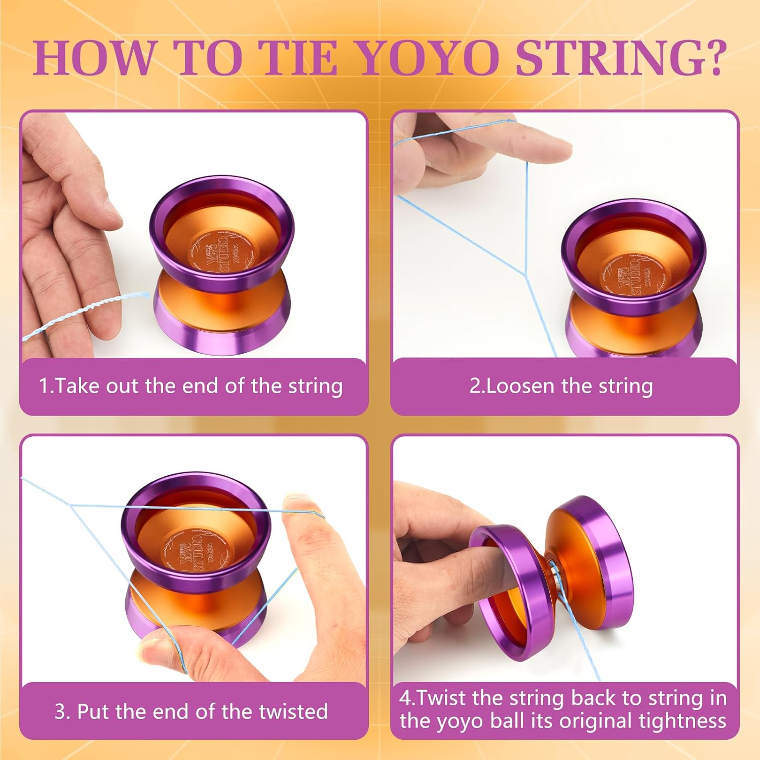 YOYOSTUDIO Yoyo Yoyos profesionales bimetálicos con doble anillo de aleación de aluminio, trucos profesionales yoyos para adultos, yoyo bimetálico