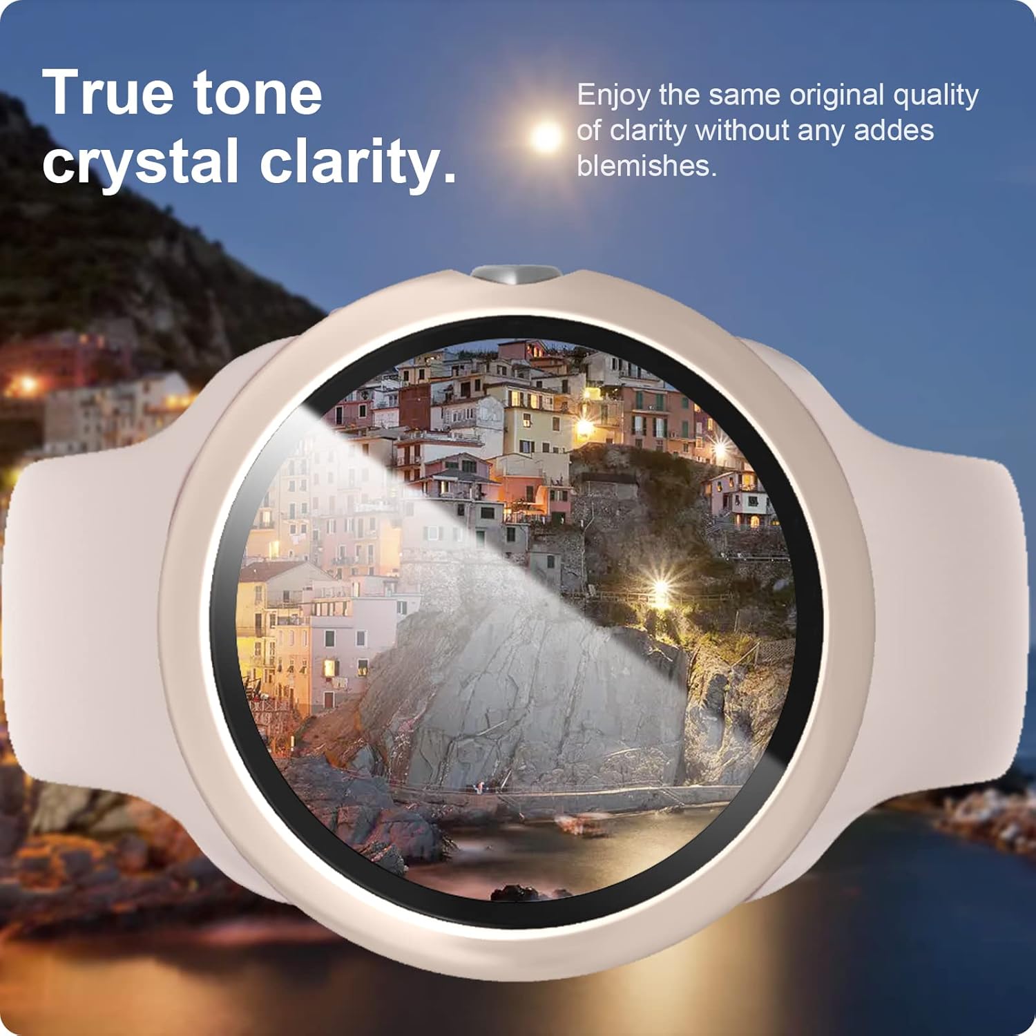 JZK – Juego de 2 fundas protectoras de pantalla para Google Pixel Watch 2 (2023), protector de pantalla de cristal, resistente a los arañazos,