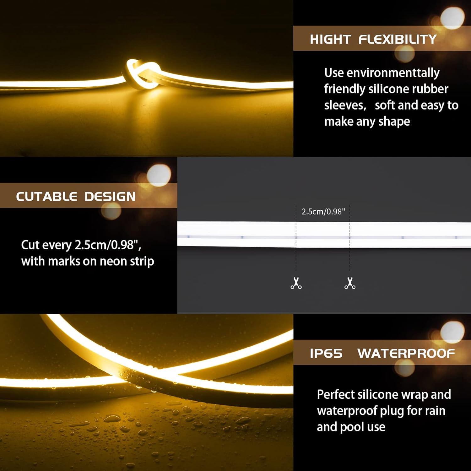 Tira de luces LED de neón, color rosa, 16.4 pies, 12 V CC, impermeable, flexible, luz de neón para decoración de interiores y exteriores (incluye
