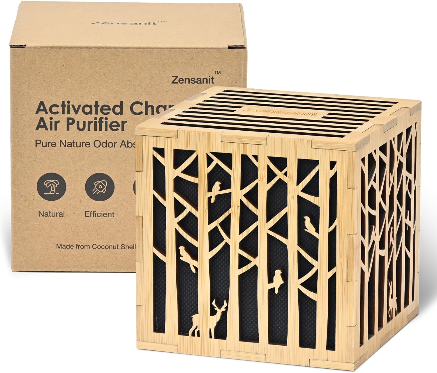 Absorbedor de olores de carbón activado, eliminador de olores naturales para olores fuertes, desodorante de armario de diseño elegante