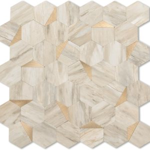 Azulejos hexagonales de 20 hojas para despegar y pegar, 12.2 x 11.34 pulgadas, mármol beige, azulejos de pared de PVC 3D mezclados de mármol beige Azulejos hexagonales de 20 hojas para despegar y pegar, 12.2 x 11.34 pulgadas, mármol beige, azulejos de pared de PVC 3D mezclados de mármol beige