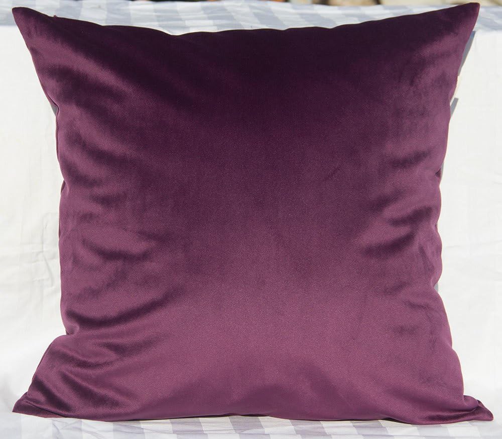 TangDepot – Funda de almohada de terciopelo macizo, funda de almohada, fundas de almohada supersuaves de lujo, muchas opciones de color y tamaño,