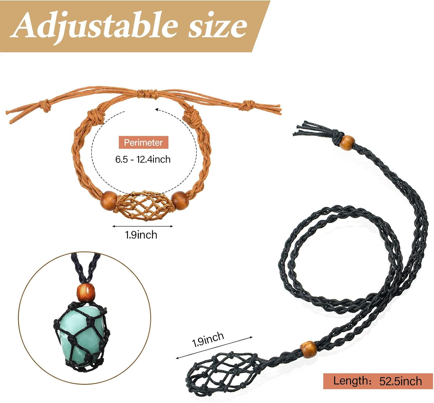 Fantasyon 4 piezas de soporte de pulsera de cristal colgantes de cristal y soporte de cuarzo para hacer pulseras de bricolaje