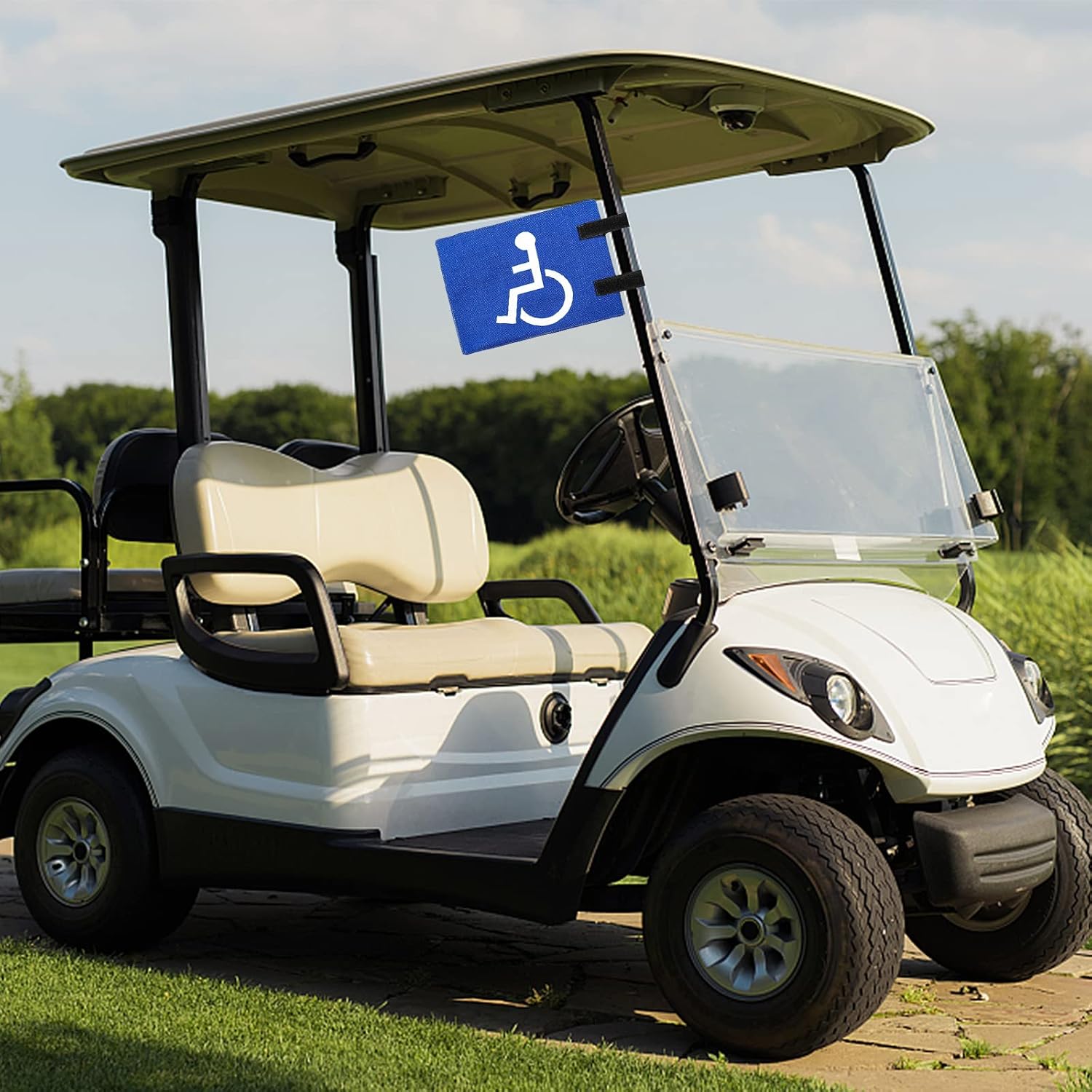 Soporte de bandera de carrito de golf de fácil instalación, bandera para carrito de golf para discapacitados, bandera para carrito de golf con