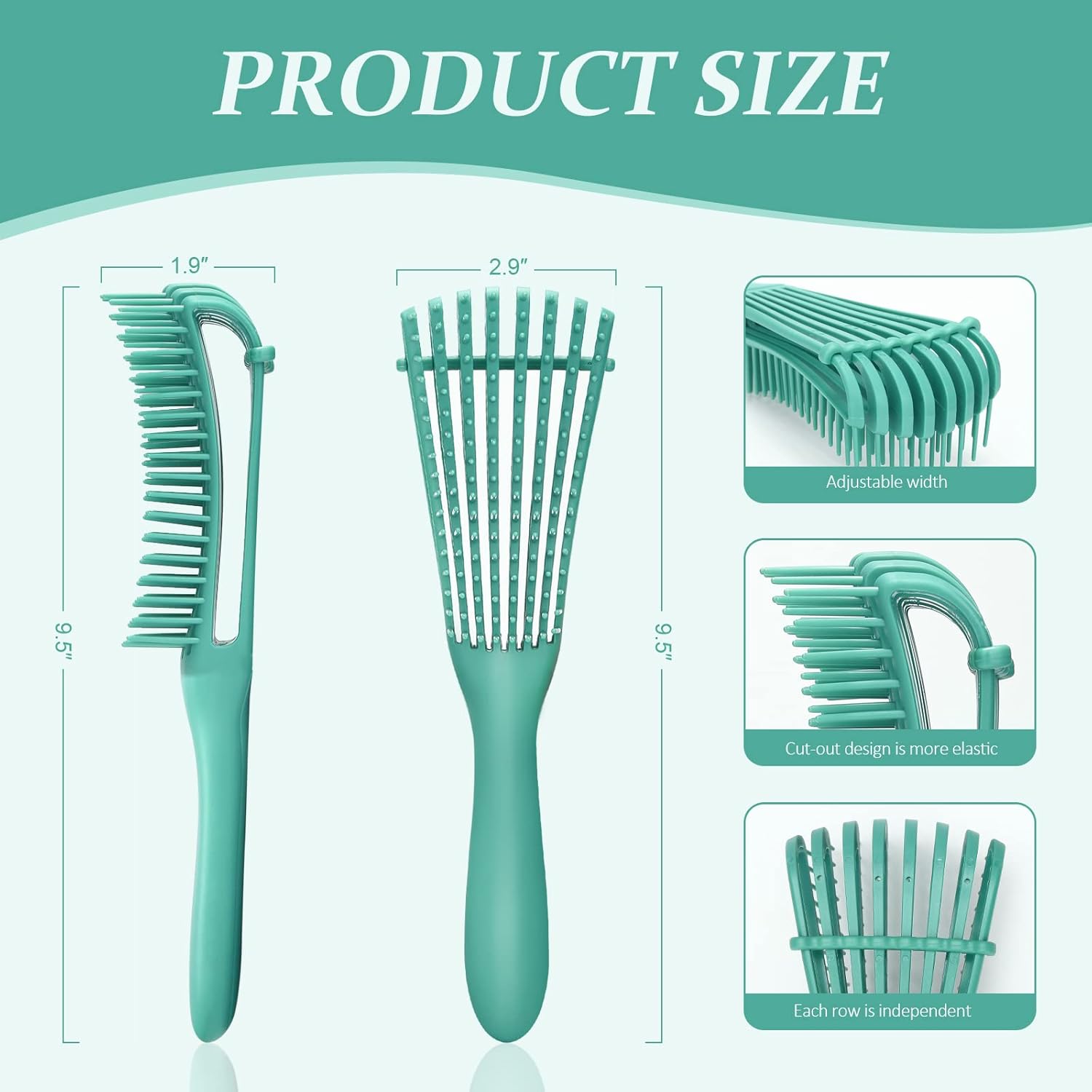 Cepillo desenredante húmedo para el cuidado del cabello, pulpo, estructura hueca, cepillos para el cabello para mujeres, sin dolor, masajeador del