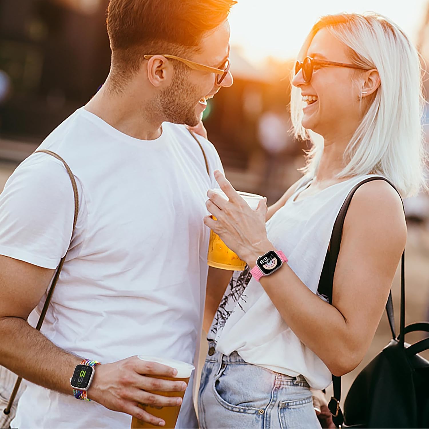 Correa trenzada Solo Loop para Apple Watch Band de 1.575 pulgadas, 1.614 pulgadas, 1.496 pulgadas, 1.732 pulgadas, 1.772 pulgadas, Ultra2 de 1.929