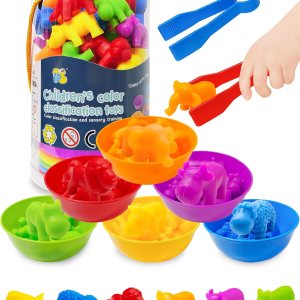 Yetonamr Juguetes Montessori de animales para niños y niñas de 3, 4 y 5 años, actividades de aprendizaje preescolares para niños de 2 a 4 años, 3-5, Yetonamr Juguetes Montessori de animales para niños y niñas de 3, 4 y 5 años, actividades de aprendizaje preescolares para niños de 2 a 4 años, 3-5,