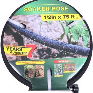 Manguera de remojo de 12 pulgada de 75 pies ahorra un 70% de agua, entrega perfecta de agua, ideal para cama de flores de jardín (1-2-75 pies) Manguera de remojo de 12 pulgada de 75 pies ahorra un 70% de agua, entrega perfecta de agua, ideal para cama de flores de jardín (1-2-75 pies)