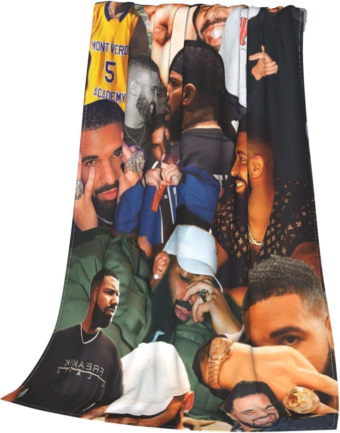 Manta de forro polar de franela ultrasuave, manta de collage de Drakes, manta cálida para todas las estaciones, ligera decoración del hogar, manta